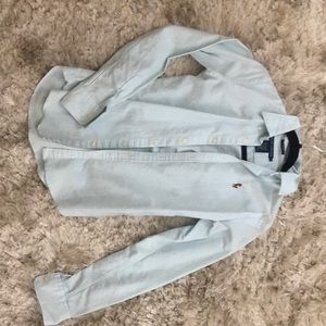 Ralph Lauren polo blue and white stripes button up